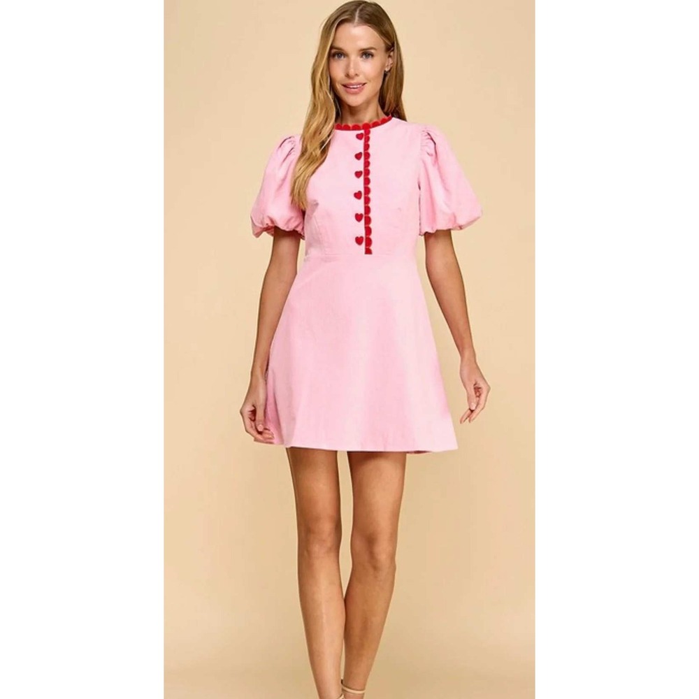 TCEC Corduroy Mini Dress Womens Pink Medium